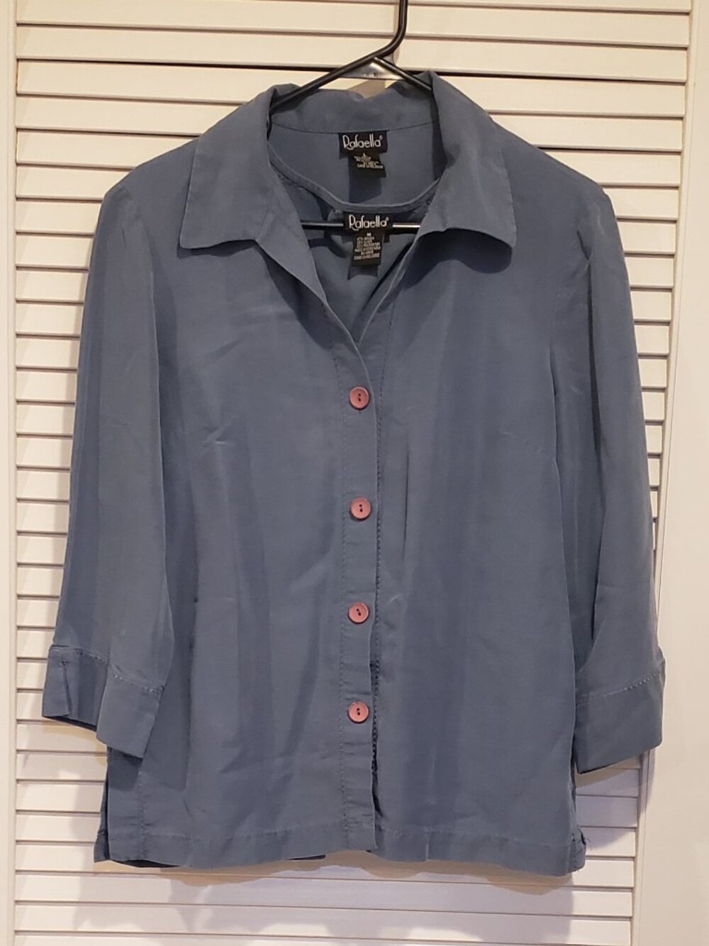 Rafaella Women's Slate Blue 2 piece blouse set size L/M